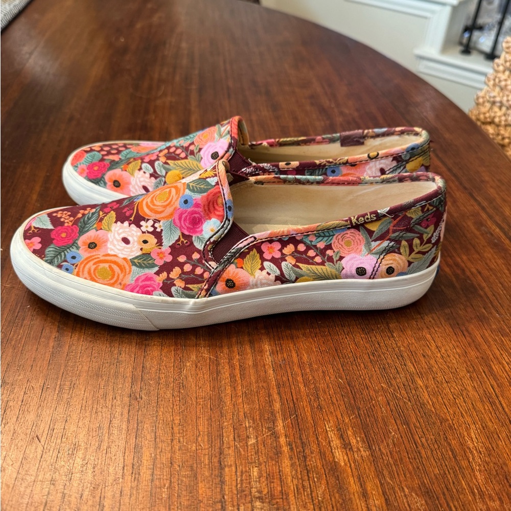 Keds Rifle Paper Co Double Decker Floral Slip-On Sneakers - size 8.5 - Picture 5 of 10